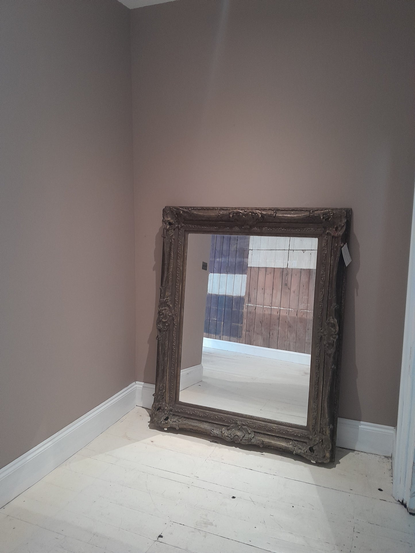 USEd 156 Very Large Gesso & Wood Gilt Framed Mirror.