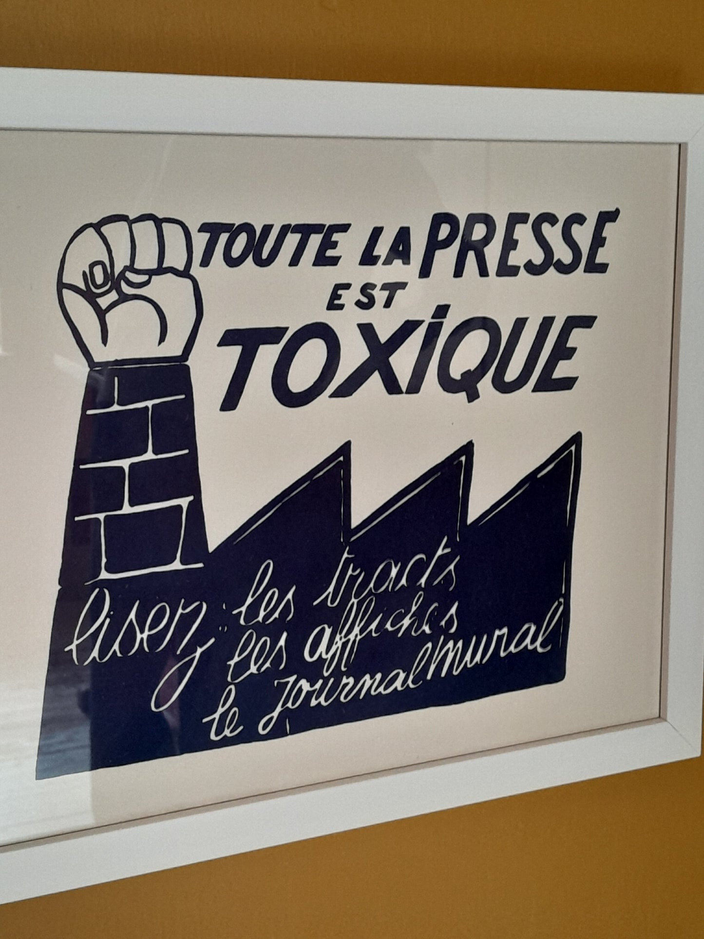 USEd 109 The Press is Toxic Paris 69, Litho Framed
