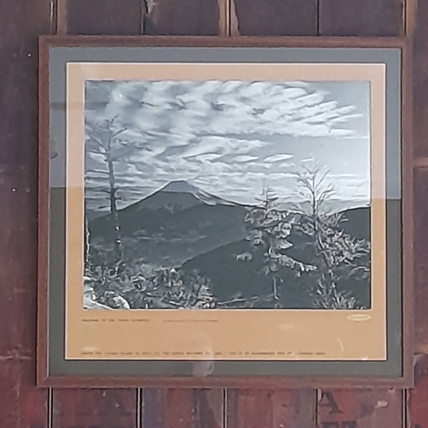 Official Photo, Mount Fuji for 1964 Olympics, Tokyo. Framed