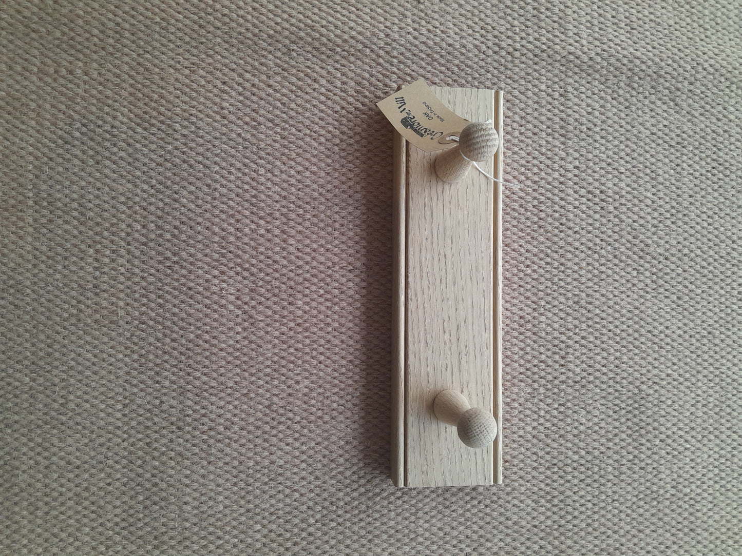 Creamore Mill Shaker Peg Rail Oak 2 Pegs