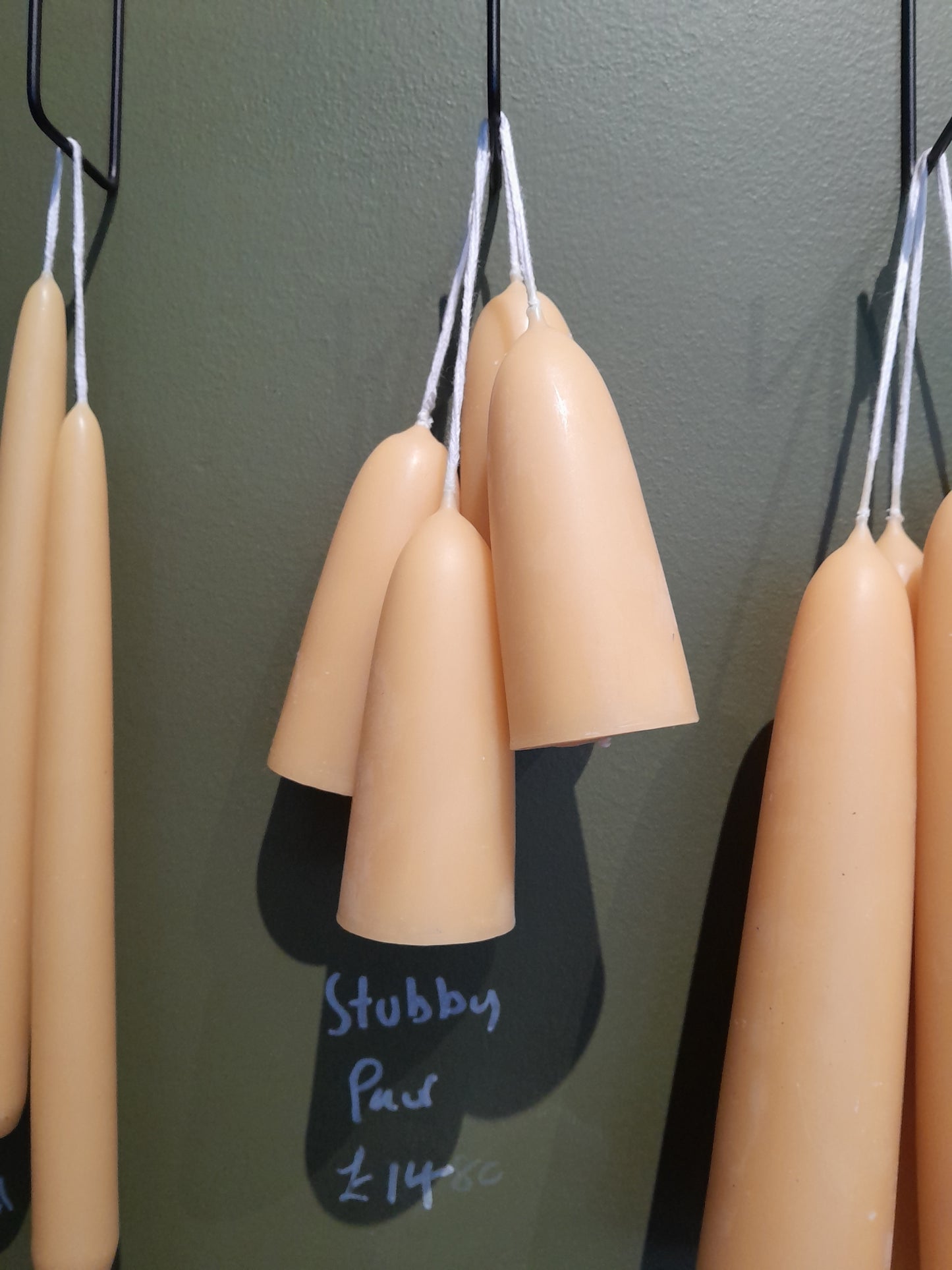 Beeswax (UK) Candles Stumpie (Pair)