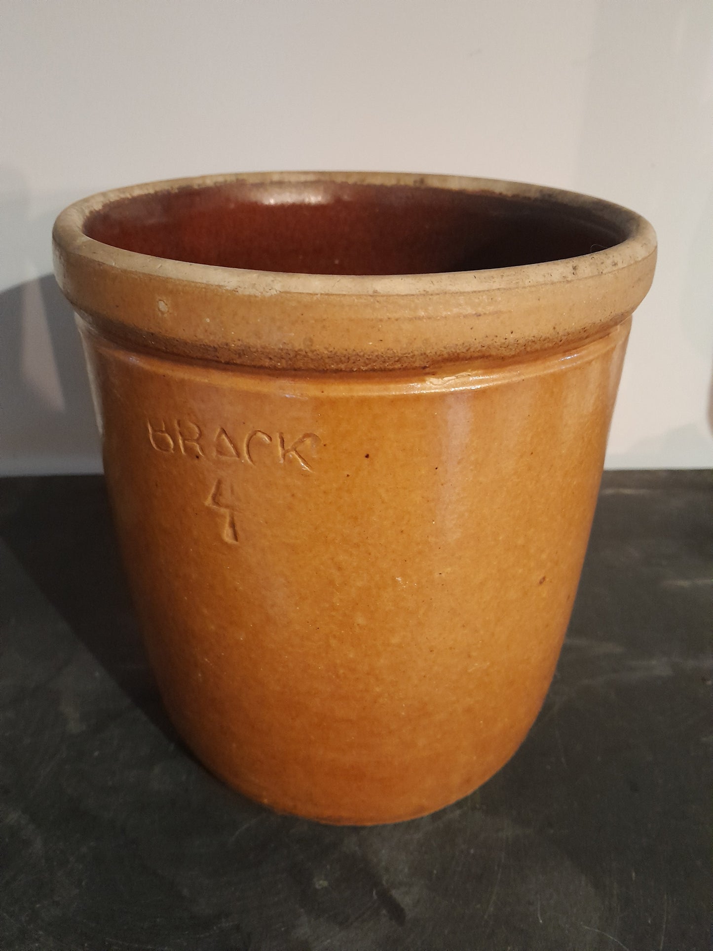 USEd 209 Vintage Salt Glaze Pot utensil or plant