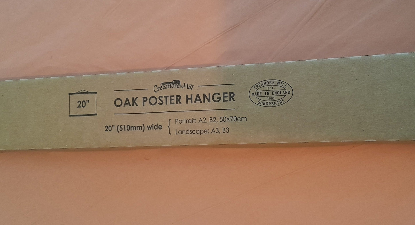 Oak Poster Hanger 510mm wide