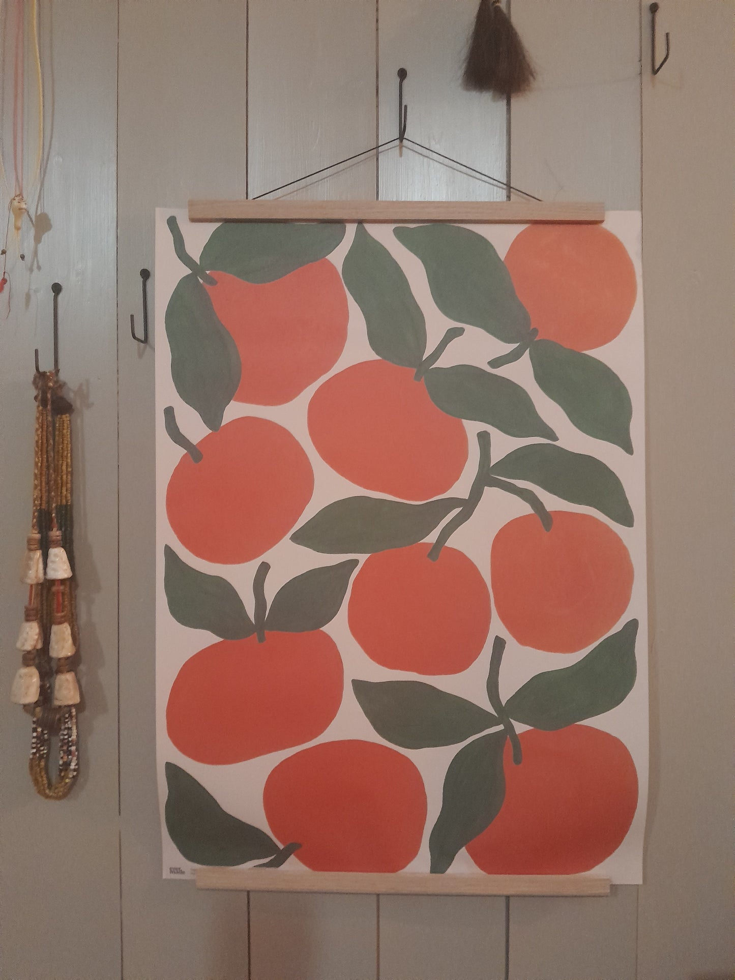 Oak Poster Hanger 425mm wide