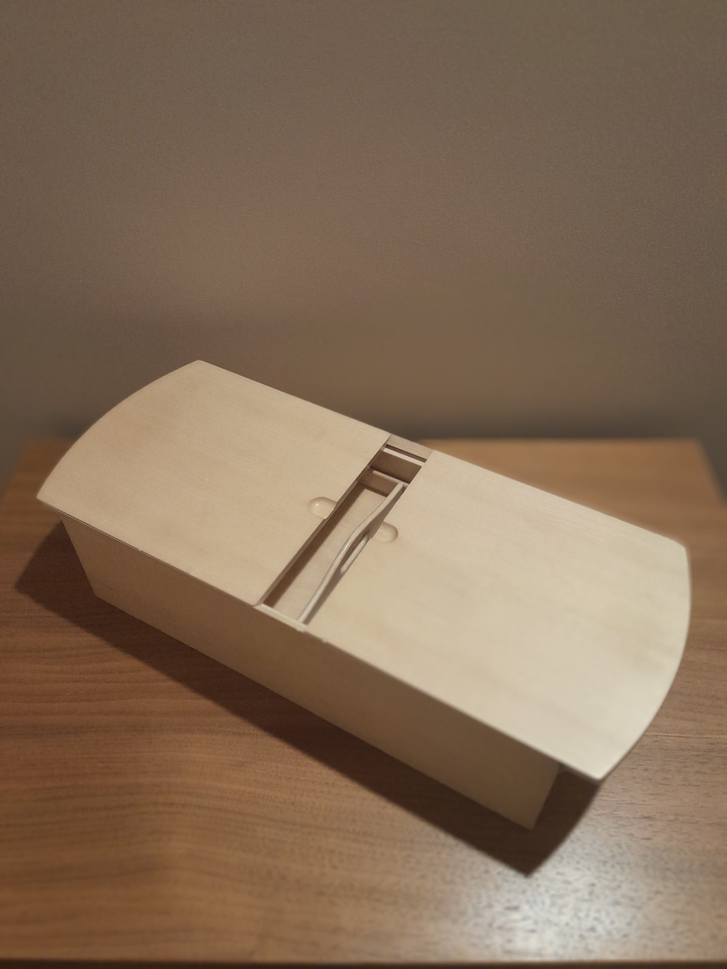 USEd 95 Pier Luigi Ghianda jewelry box, slide lid, bespoke, maple