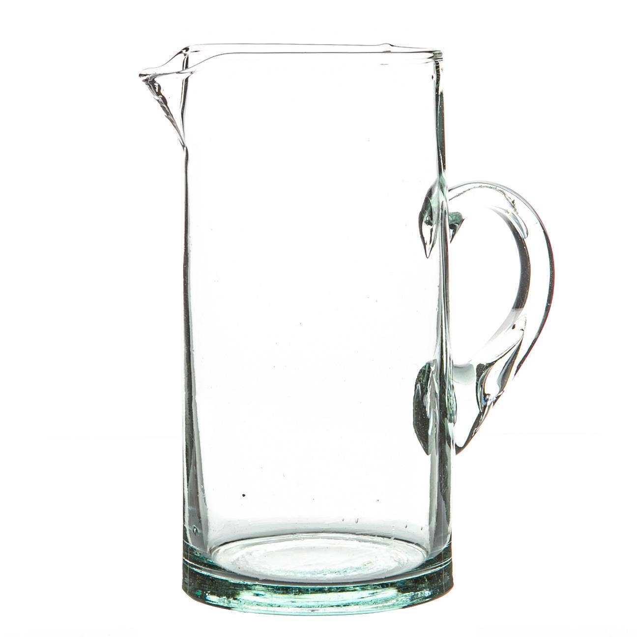 Glasses - Nicola Spring Jebel Recycled Glass Jug - 1L - Clear