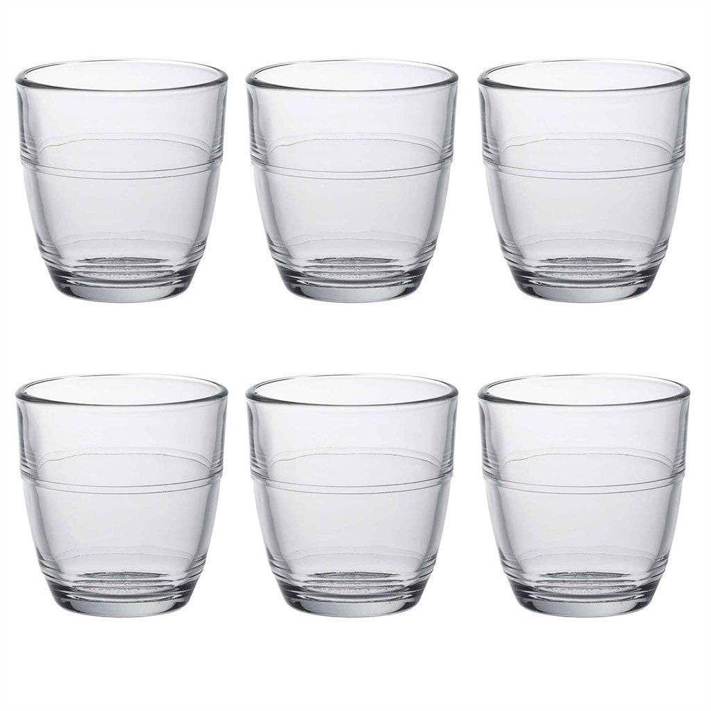Glasses: Set of 6 Duralex Gigone Glass Drinking Tumbler - 90ml