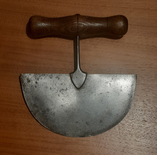 USEd 297 Antique Mezza Luna Herb Chopper