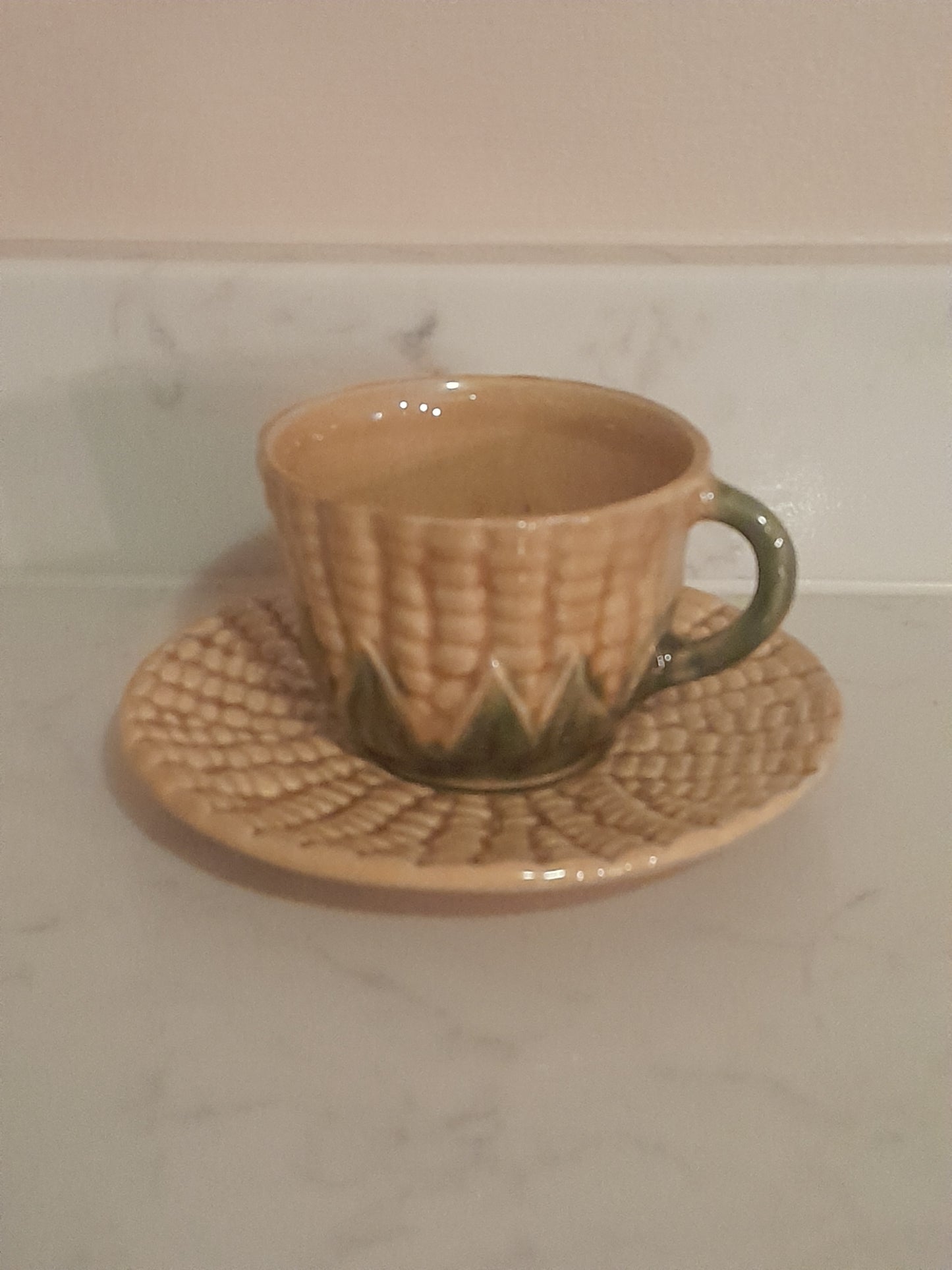 USEd 320 Vintage Caldas da Rainha Sweetcorn Espresso Cup, Portugal