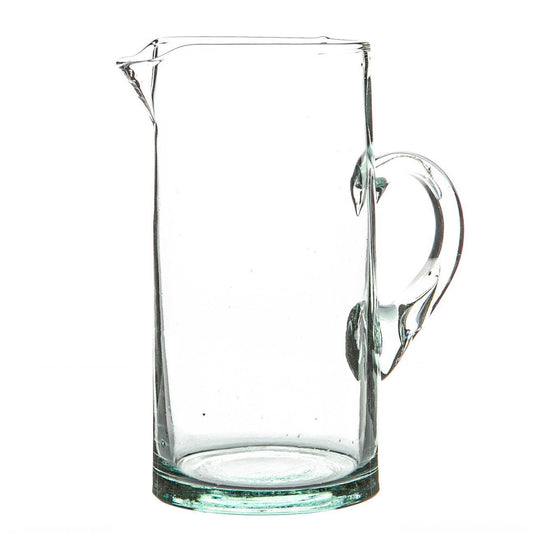 Glasses - Nicola Spring Jebel Recycled Glass Jug - 1L - Clear