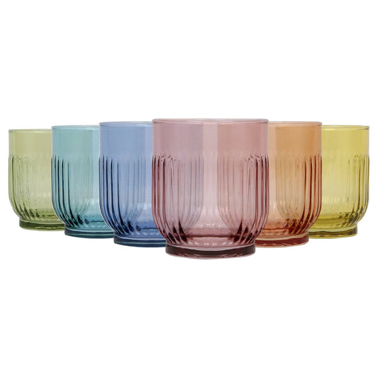 Glasses: Set of 6 330ml Tokyo Whiskey Glass - Full Colour - By LAV